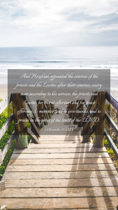 Picture 03 - 2 Chronicles 31:2 KJV Mobile Phone Wallpaper - And Hezekiah appointed the courses of the priests - Mobile Bible Verse Wallpaper
