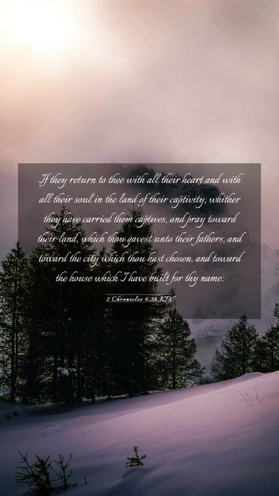 Picture 03 - 2 Chronicles 6:38 KJV Mobile Phone Wallpaper - If they return to thee with all their heart and - Mobile Bible Verse Wallpaper