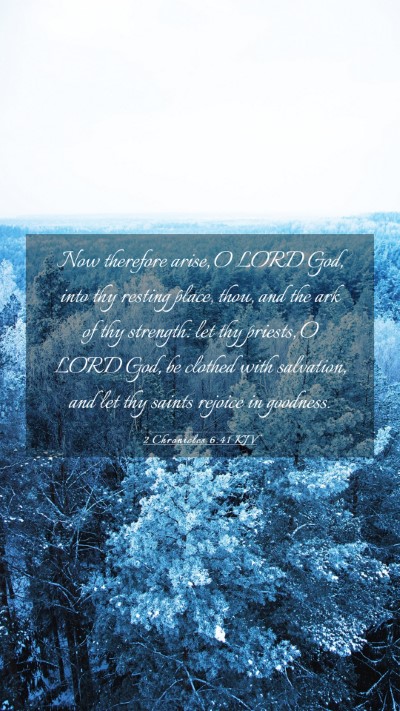 Picture 03 - 2 Chronicles 6:41 KJV Mobile Phone Wallpaper - Now therefore arise, O LORD God, into thy resting - Mobile Bible Verse Wallpaper