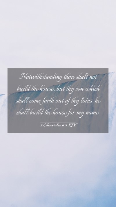 Picture 03 - 2 Chronicles 6:9 KJV Mobile Phone Wallpaper - Notwithstanding thou shalt not build the house; - Mobile Bible Verse Wallpaper