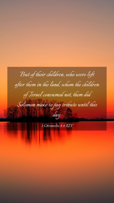 Picture 03 - 2 Chronicles 8:8 KJV Mobile Phone Wallpaper - But of their children, who were left after them - Mobile Bible Verse Wallpaper