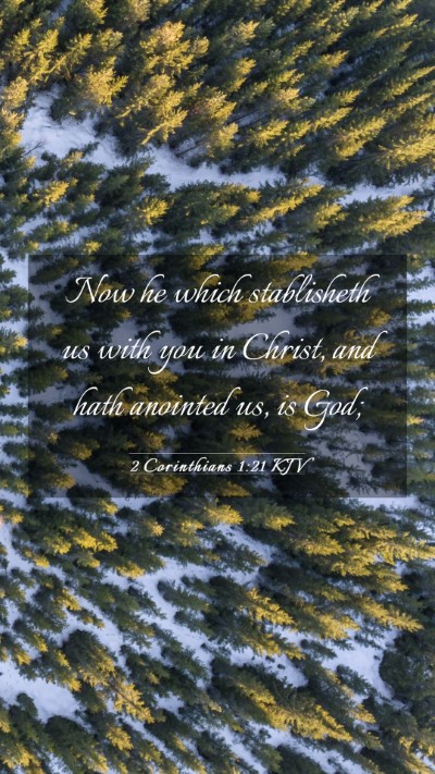 Picture 03 - 2 Corinthians 1:21 KJV Mobile Phone Wallpaper - Now he which stablisheth us with you in Christ, - Mobile Bible Verse Wallpaper