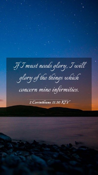 Picture 03 - 2 Corinthians 11:30 KJV Mobile Phone Wallpaper - If I must needs glory, I will glory of the things - Mobile Bible Verse Wallpaper