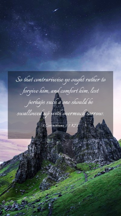 Picture 03 - 2 Corinthians 2:7 KJV Mobile Phone Wallpaper - So that contrariwise ye ought rather to forgive - Mobile Bible Verse Wallpaper