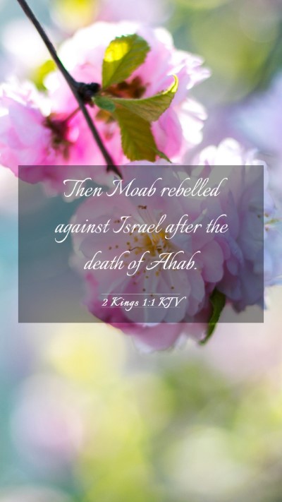 Picture 03 - 2 Kings 1:1 KJV Mobile Phone Wallpaper - Then Moab rebelled against Israel after the death - Mobile Bible Verse Wallpaper