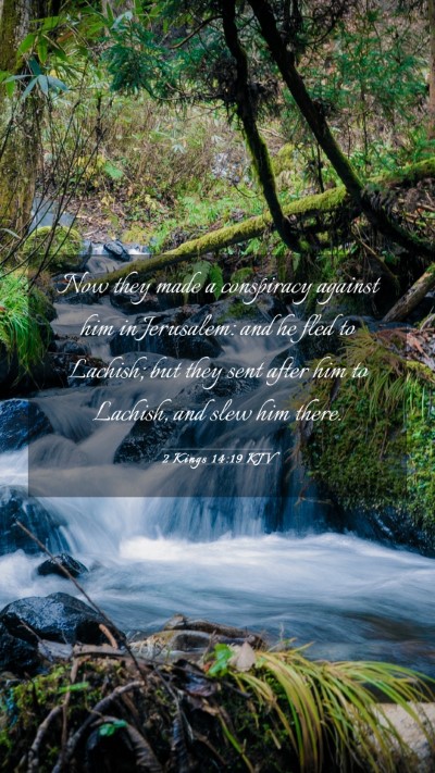 Picture 03 - 2 Kings 14:19 KJV Mobile Phone Wallpaper - Now they made a conspiracy against him in - Mobile Bible Verse Wallpaper