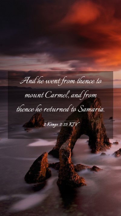 Picture 03 - 2 Kings 2:25 KJV Mobile Phone Wallpaper - And he went from thence to mount Carmel, and from - Mobile Bible Verse Wallpaper