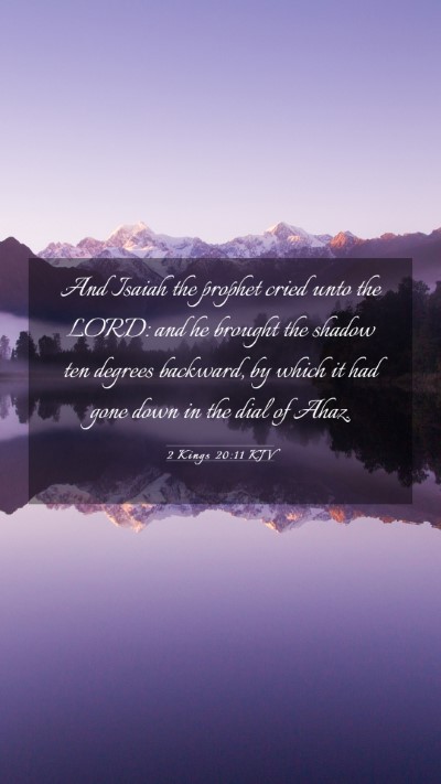 Picture 03 - 2 Kings 20:11 KJV Mobile Phone Wallpaper - And Isaiah the prophet cried unto the LORD: and - Mobile Bible Verse Wallpaper