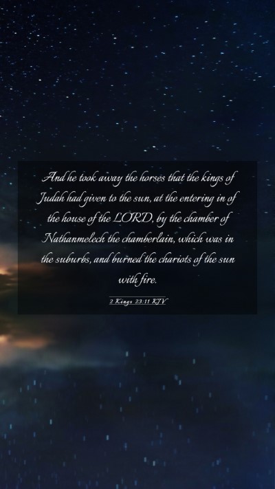 Picture 03 - 2 Kings 23:11 KJV Mobile Phone Wallpaper - And he took away the horses that the kings of - Mobile Bible Verse Wallpaper
