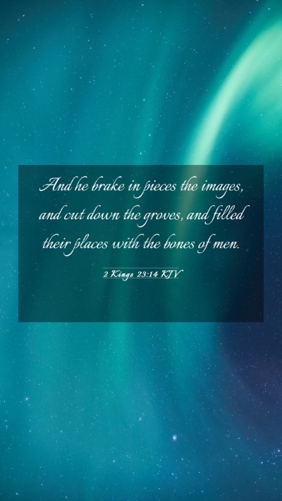Picture 03 - 2 Kings 23:14 KJV Mobile Phone Wallpaper - And he brake in pieces the images, and cut down - Mobile Bible Verse Wallpaper