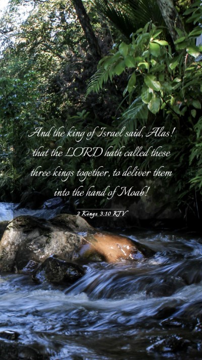 Picture 03 - 2 Kings 3:10 KJV Mobile Phone Wallpaper - And the king of Israel said, Alas! that the LORD - Mobile Bible Verse Wallpaper