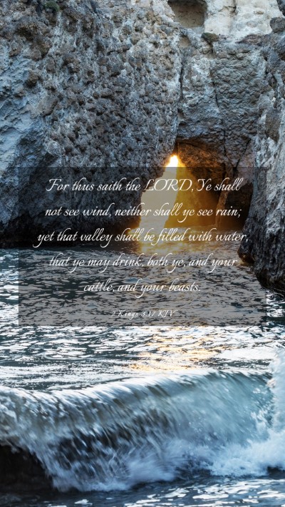Picture 03 - 2 Kings 3:17 KJV Mobile Phone Wallpaper - For thus saith the LORD, Ye shall not see wind, - Mobile Bible Verse Wallpaper