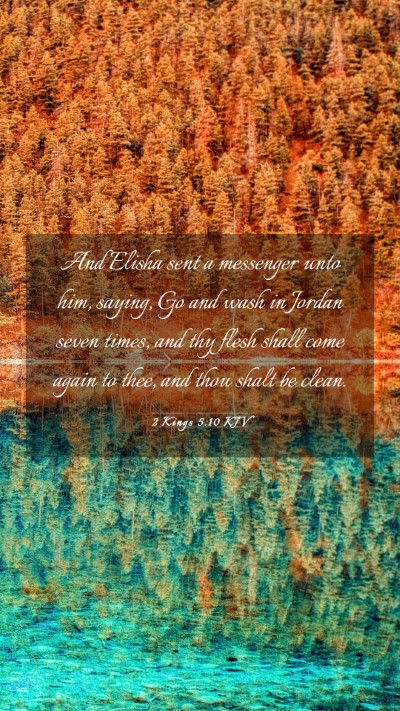 Picture 03 - 2 Kings 5:10 KJV Mobile Phone Wallpaper - And Elisha sent a messenger unto him, saying, Go - Mobile Bible Verse Wallpaper