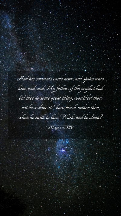 Picture 03 - 2 Kings 5:13 KJV Mobile Phone Wallpaper - And his servants came near, and spake unto him, - Mobile Bible Verse Wallpaper