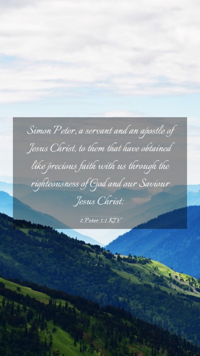 Picture 03 - 2 Peter 1:1 KJV Mobile Phone Wallpaper - Simon Peter, a servant and an apostle of Jesus - Mobile Bible Verse Wallpaper