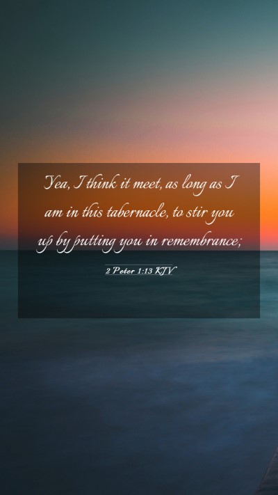 Picture 03 - 2 Peter 1:13 KJV Mobile Phone Wallpaper - Yea, I think it meet, as long as I am in this - Mobile Bible Verse Wallpaper