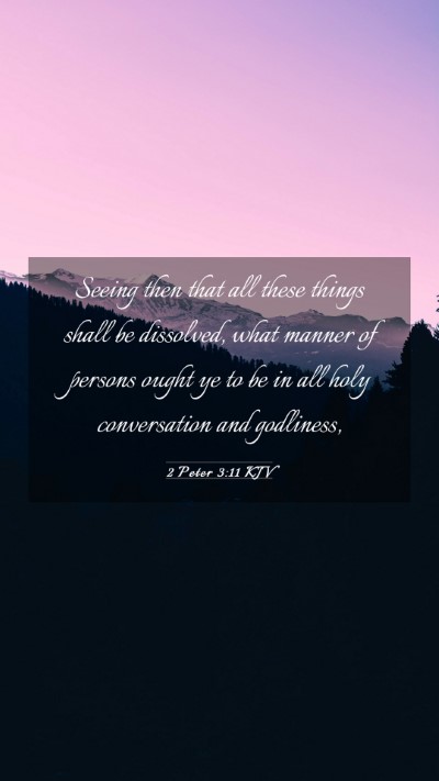 Picture 03 - 2 Peter 3:11 KJV Mobile Phone Wallpaper - Seeing then that all these things shall be - Mobile Bible Verse Wallpaper