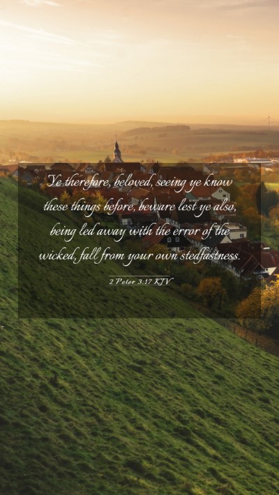 Picture 03 - 2 Peter 3:17 KJV Mobile Phone Wallpaper - Ye therefore, beloved, seeing ye know these - Mobile Bible Verse Wallpaper