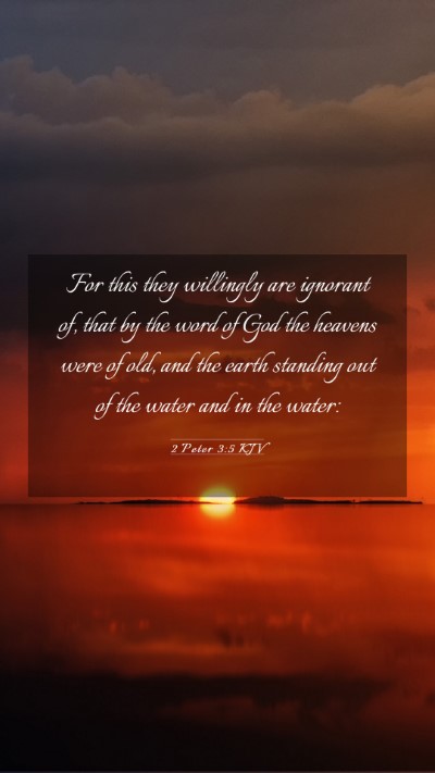 Picture 03 - 2 Peter 3:5 KJV Mobile Phone Wallpaper - For this they willingly are ignorant of, that by - Mobile Bible Verse Wallpaper