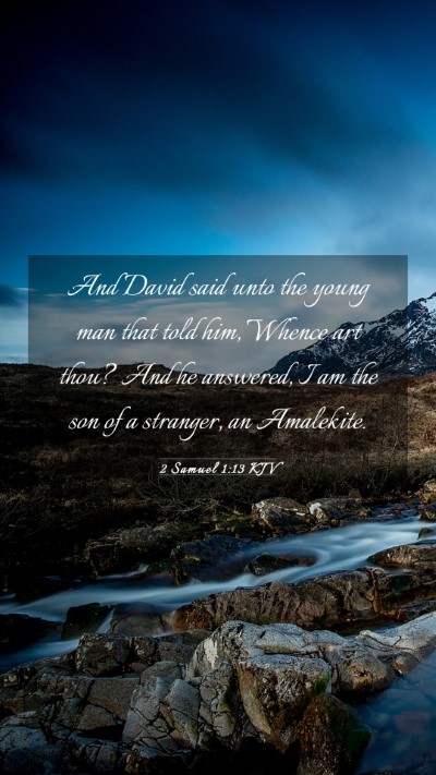 Picture 03 - 2 Samuel 1:13 KJV Mobile Phone Wallpaper - And David said unto the young man that told him, - Mobile Bible Verse Wallpaper