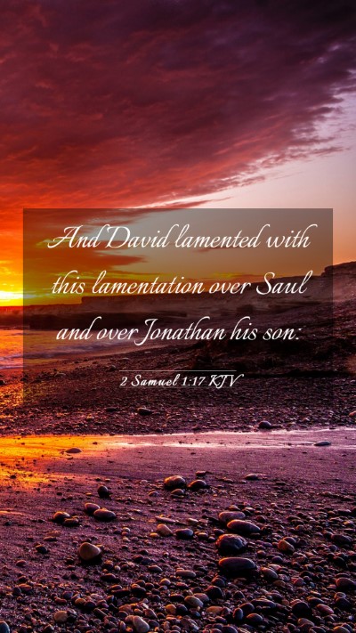 Picture 03 - 2 Samuel 1:17 KJV Mobile Phone Wallpaper - And David lamented with this lamentation over - Mobile Bible Verse Wallpaper