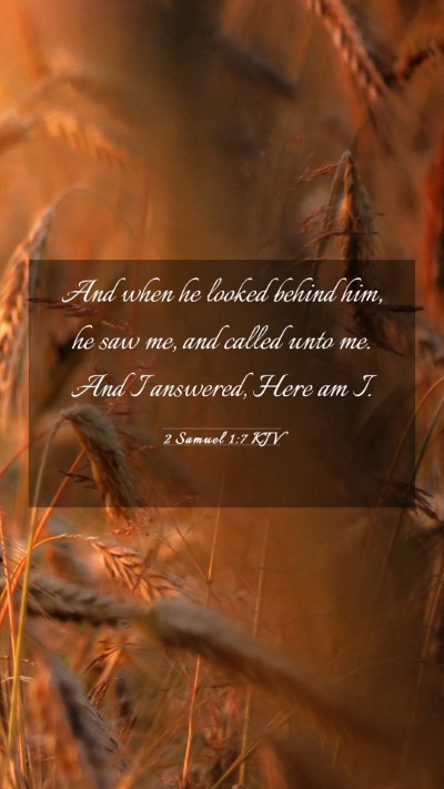 Picture 03 - 2 Samuel 1:7 KJV Mobile Phone Wallpaper - And when he looked behind him, he saw me, and - Mobile Bible Verse Wallpaper