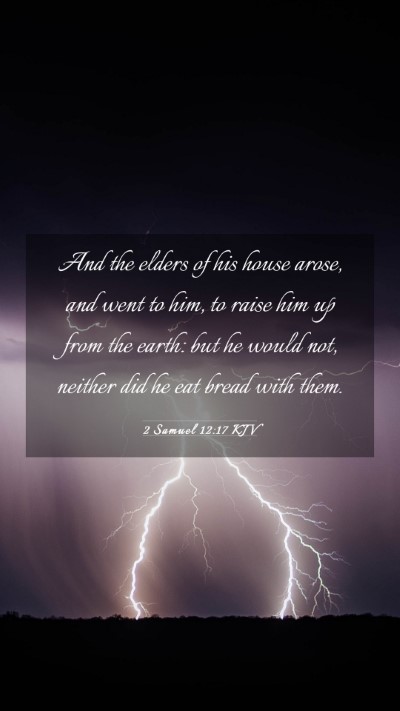 Picture 03 - 2 Samuel 12:17 KJV Mobile Phone Wallpaper - And the elders of his house arose, and went to - Mobile Bible Verse Wallpaper