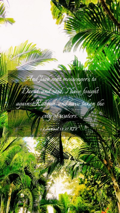 Picture 03 - 2 Samuel 12:27 KJV Mobile Phone Wallpaper - And Joab sent messengers to David, and said, I - Mobile Bible Verse Wallpaper