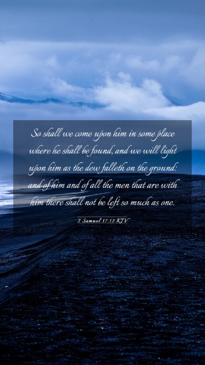 Picture 03 - 2 Samuel 17:12 KJV Mobile Phone Wallpaper - So shall we come upon him in some place where he - Mobile Bible Verse Wallpaper