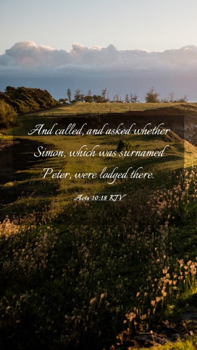 Picture 03 - Acts 10:18 KJV Mobile Phone Wallpaper - And called, and asked whether Simon, which was - Mobile Bible Verse Wallpaper