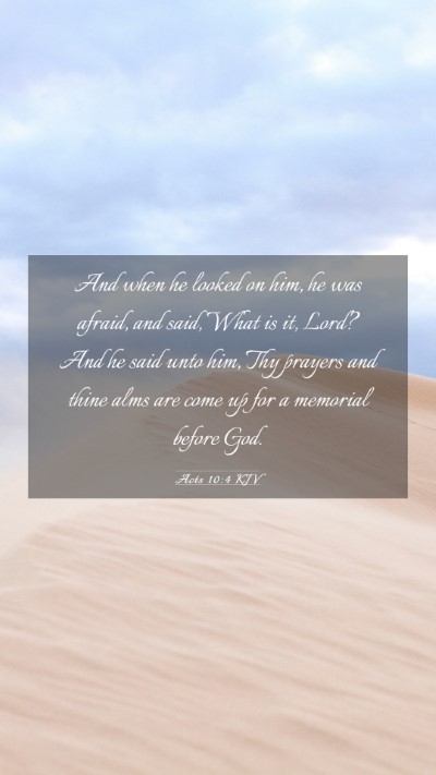 Picture 03 - Acts 10:4 KJV Mobile Phone Wallpaper - And when he looked on him, he was afraid, and - Mobile Bible Verse Wallpaper
