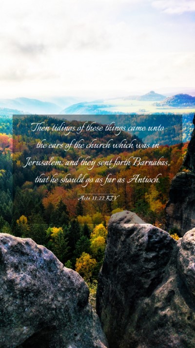 Picture 03 - Acts 11:22 KJV Mobile Phone Wallpaper - Then tidings of these things came unto the ears - Mobile Bible Verse Wallpaper