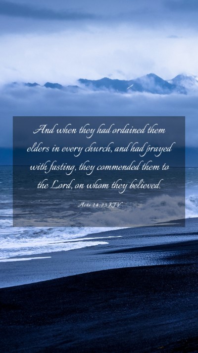 Picture 03 - Acts 14:23 KJV Mobile Phone Wallpaper - And when they had ordained them elders in every - Mobile Bible Verse Wallpaper