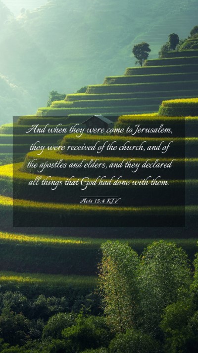 Picture 03 - Acts 15:4 KJV Mobile Phone Wallpaper - And when they were come to Jerusalem, they were - Mobile Bible Verse Wallpaper