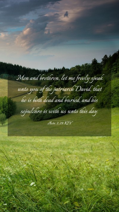 Picture 03 - Acts 2:29 KJV Mobile Phone Wallpaper - Men and brethren, let me freely speak unto you of - Mobile Bible Verse Wallpaper