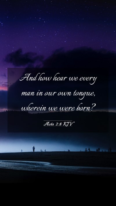 Picture 03 - Acts 2:8 KJV Mobile Phone Wallpaper - And how hear we every man in our own tongue, - Mobile Bible Verse Wallpaper