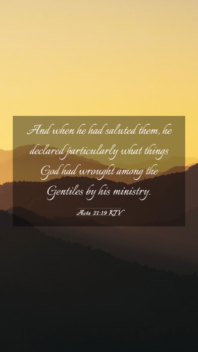 Picture 03 - Acts 21:19 KJV Mobile Phone Wallpaper - And when he had saluted them, he declared - Mobile Bible Verse Wallpaper