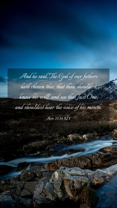 Picture 03 - Acts 22:14 KJV Mobile Phone Wallpaper - And he said, The God of our fathers hath chosen - Mobile Bible Verse Wallpaper