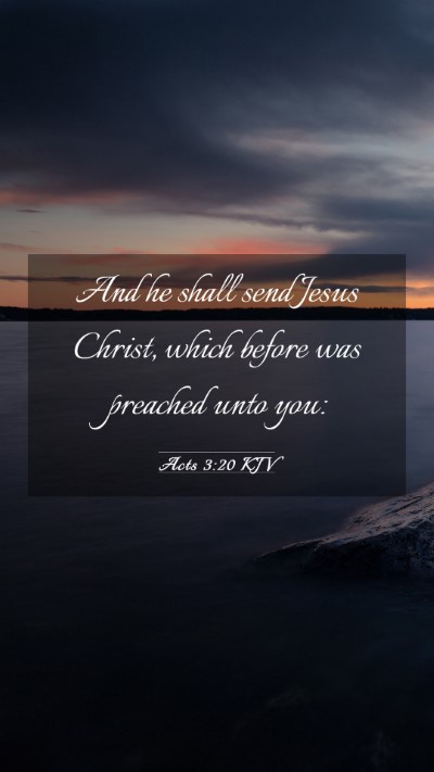 Picture 03 - Acts 3:20 KJV Mobile Phone Wallpaper - And he shall send Jesus Christ, which before was - Mobile Bible Verse Wallpaper