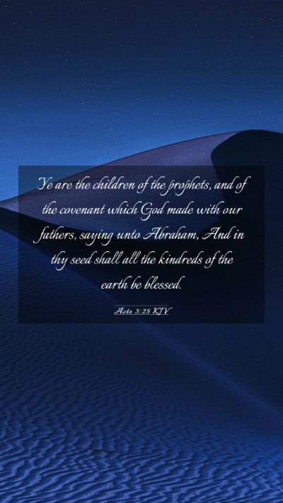 Picture 03 - Acts 3:25 KJV Mobile Phone Wallpaper - Ye are the children of the prophets, and of the - Mobile Bible Verse Wallpaper