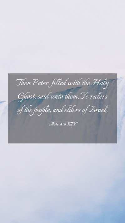 Picture 03 - Acts 4:8 KJV Mobile Phone Wallpaper - Then Peter, filled with the Holy Ghost, said unto - Mobile Bible Verse Wallpaper
