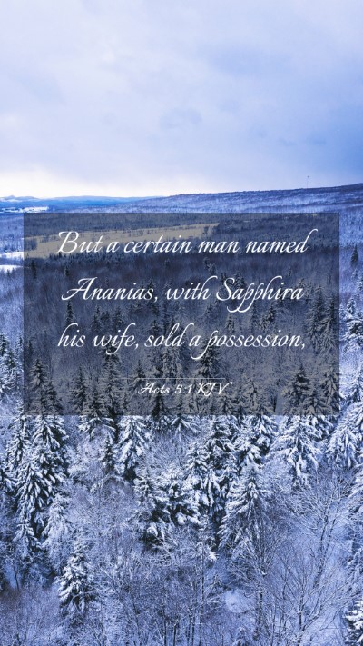 Picture 03 - Acts 5:1 KJV Mobile Phone Wallpaper - But a certain man named Ananias, with Sapphira - Mobile Bible Verse Wallpaper