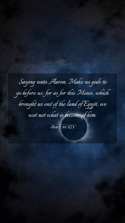 Picture 03 - Acts 7:40 KJV Mobile Phone Wallpaper - Saying unto Aaron, Make us gods to go before us: - Mobile Bible Verse Wallpaper