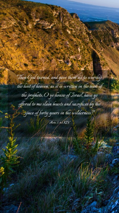 Picture 03 - Acts 7:42 KJV Mobile Phone Wallpaper - Then God turned, and gave them up to worship the - Mobile Bible Verse Wallpaper