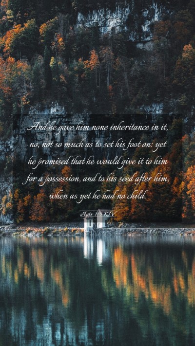 Picture 03 - Acts 7:5 KJV Mobile Phone Wallpaper - And he gave him none inheritance in it, no, not - Mobile Bible Verse Wallpaper