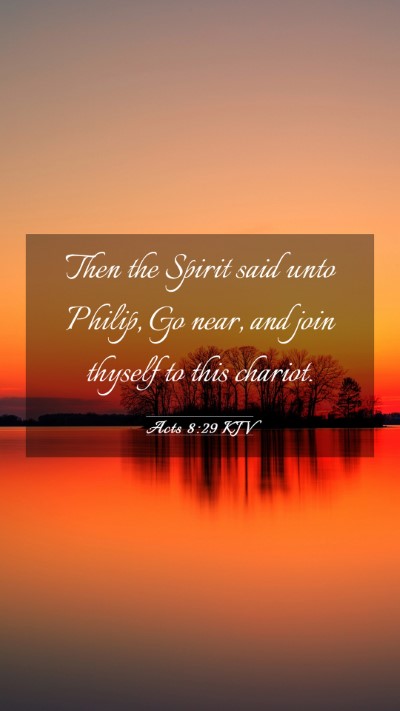 Picture 03 - Acts 8:29 KJV Mobile Phone Wallpaper - Then the Spirit said unto Philip, Go near, and - Mobile Bible Verse Wallpaper