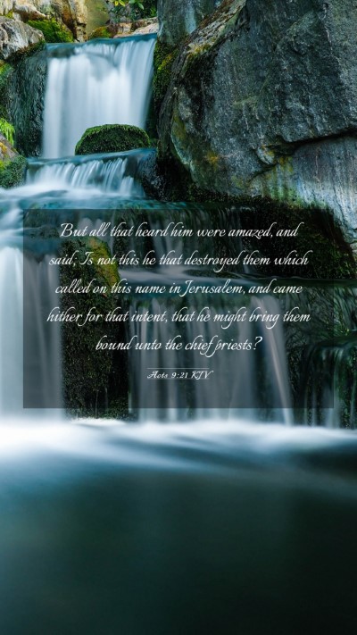 Picture 03 - Acts 9:21 KJV Mobile Phone Wallpaper - But all that heard him were amazed, and said; Is - Mobile Bible Verse Wallpaper