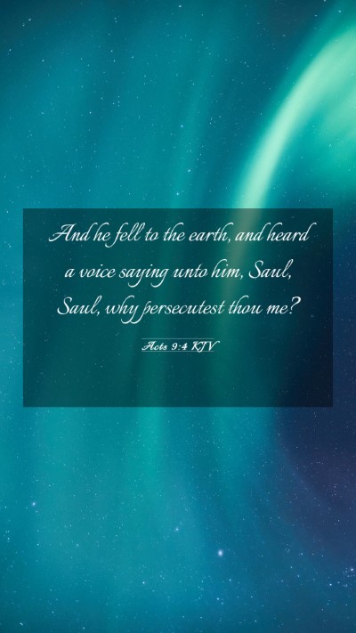 Picture 03 - Acts 9:4 KJV Mobile Phone Wallpaper - And he fell to the earth, and heard a voice - Mobile Bible Verse Wallpaper