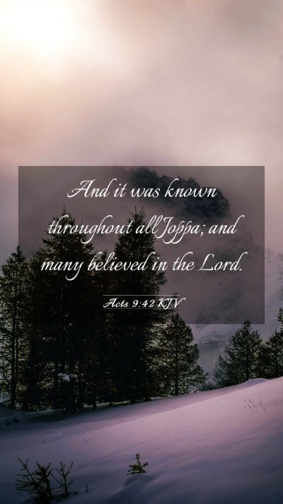 Picture 03 - Acts 9:42 KJV Mobile Phone Wallpaper - And it was known throughout all Joppa; and many - Mobile Bible Verse Wallpaper