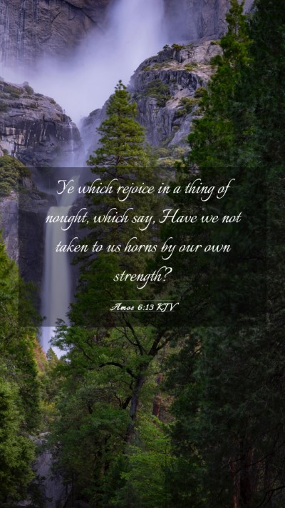 Picture 03 - Amos 6:13 KJV Mobile Phone Wallpaper - Ye which rejoice in a thing of nought, which say, - Mobile Bible Verse Wallpaper